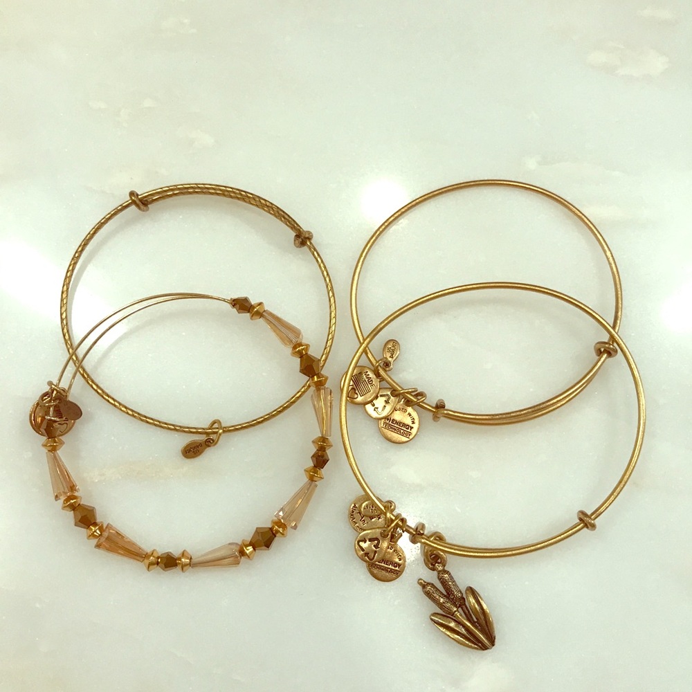 Alex and Ani bangle set of 4.